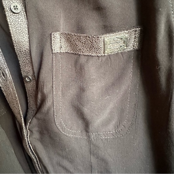 Harley Davidson black button up long sleeve - Picture 7 of 7